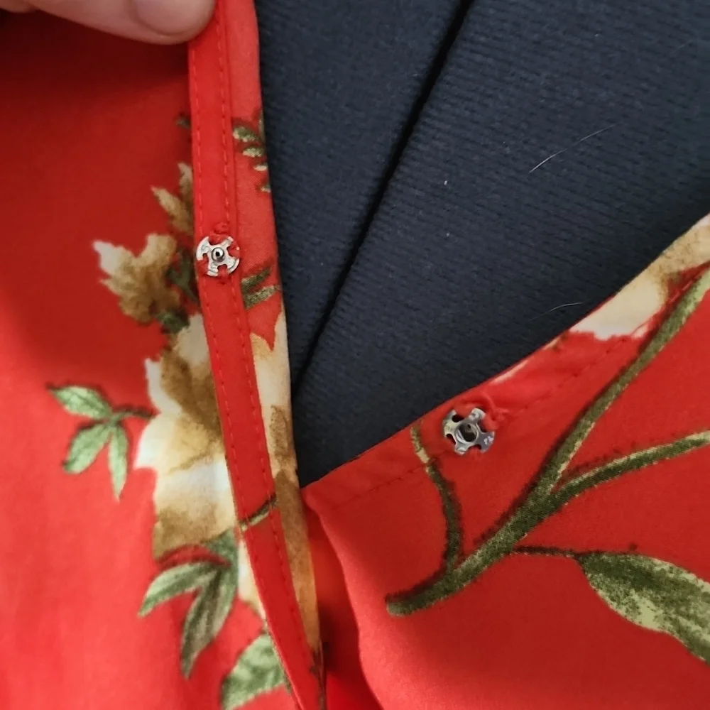 Coral Floral Mini Dress - Picture 3 of 3